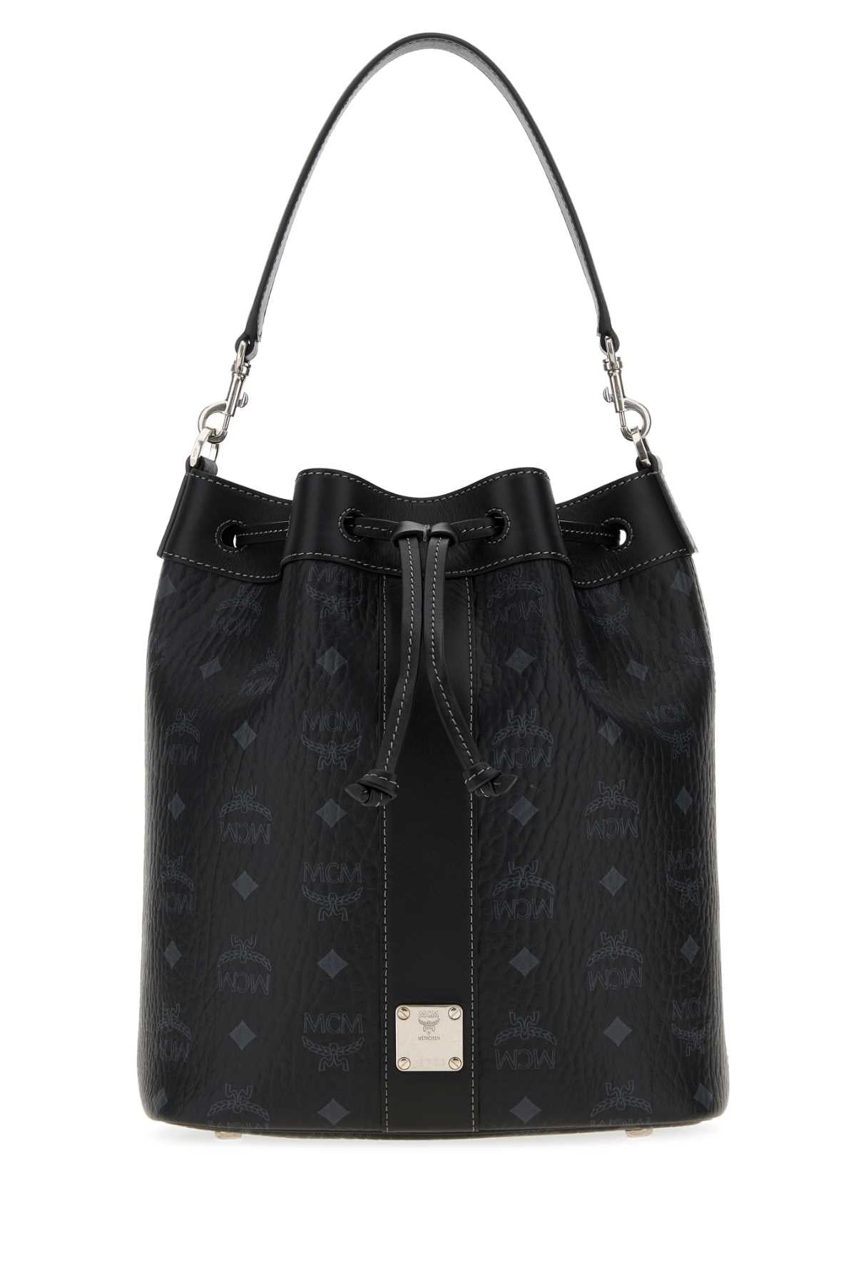 Mcm Unisex Printed Canvas Dessau Bucket Bag