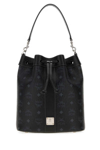 Mcm Unisex Printed Canvas Dessau Bucket Bag