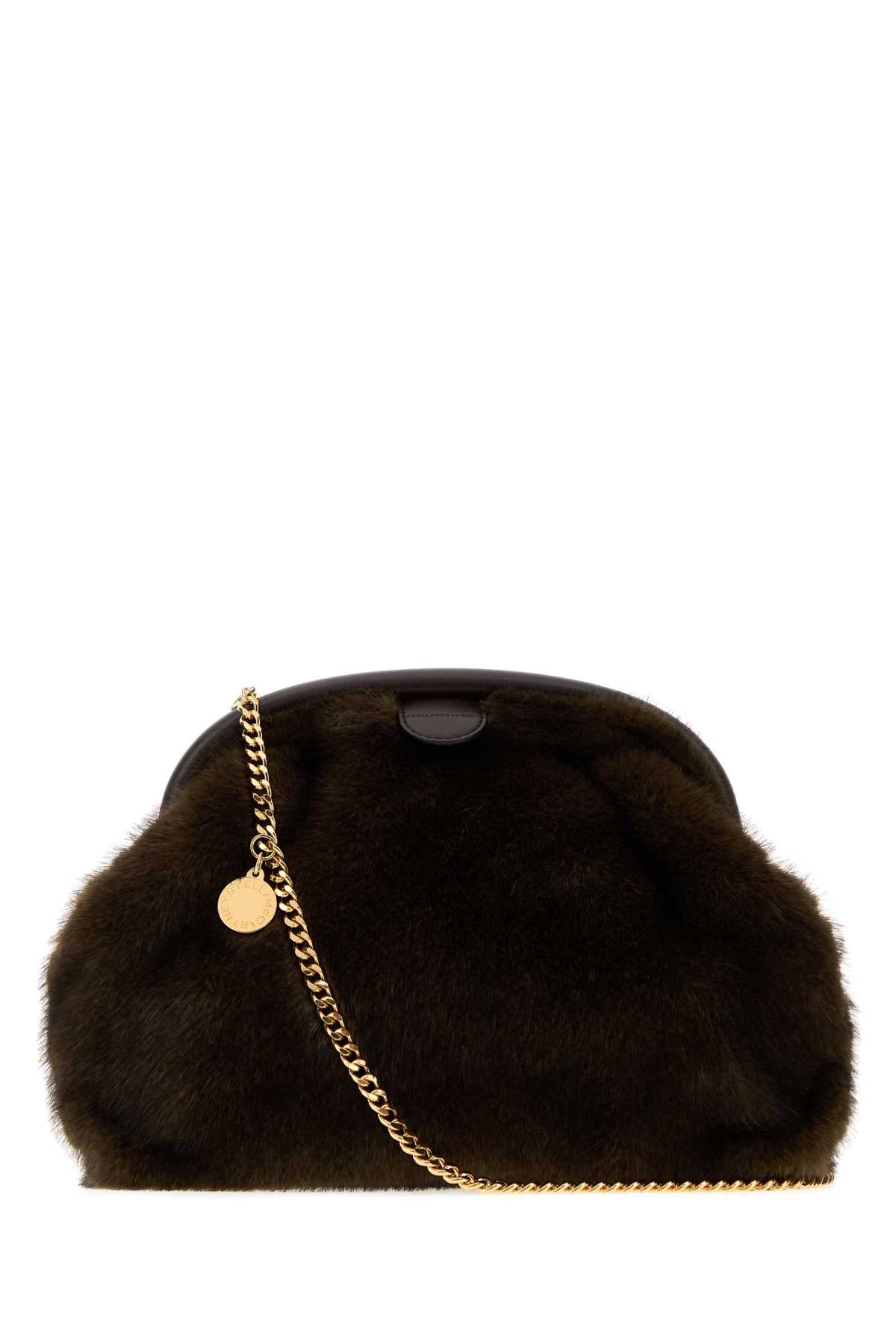 STELLA McCARTNEY Stella Mccartney Women Falabella Soft Clutch With Chain Mink Plush Fabric