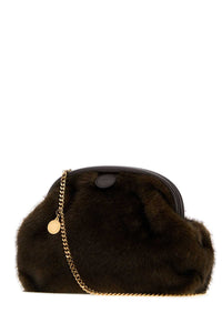STELLA McCARTNEY Stella Mccartney Women Falabella Soft Clutch With Chain Mink Plush Fabric