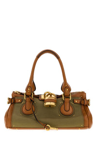 CHLOE Chloe Women Two-Tone Canvas And Leather Paddington Shoulder Bag