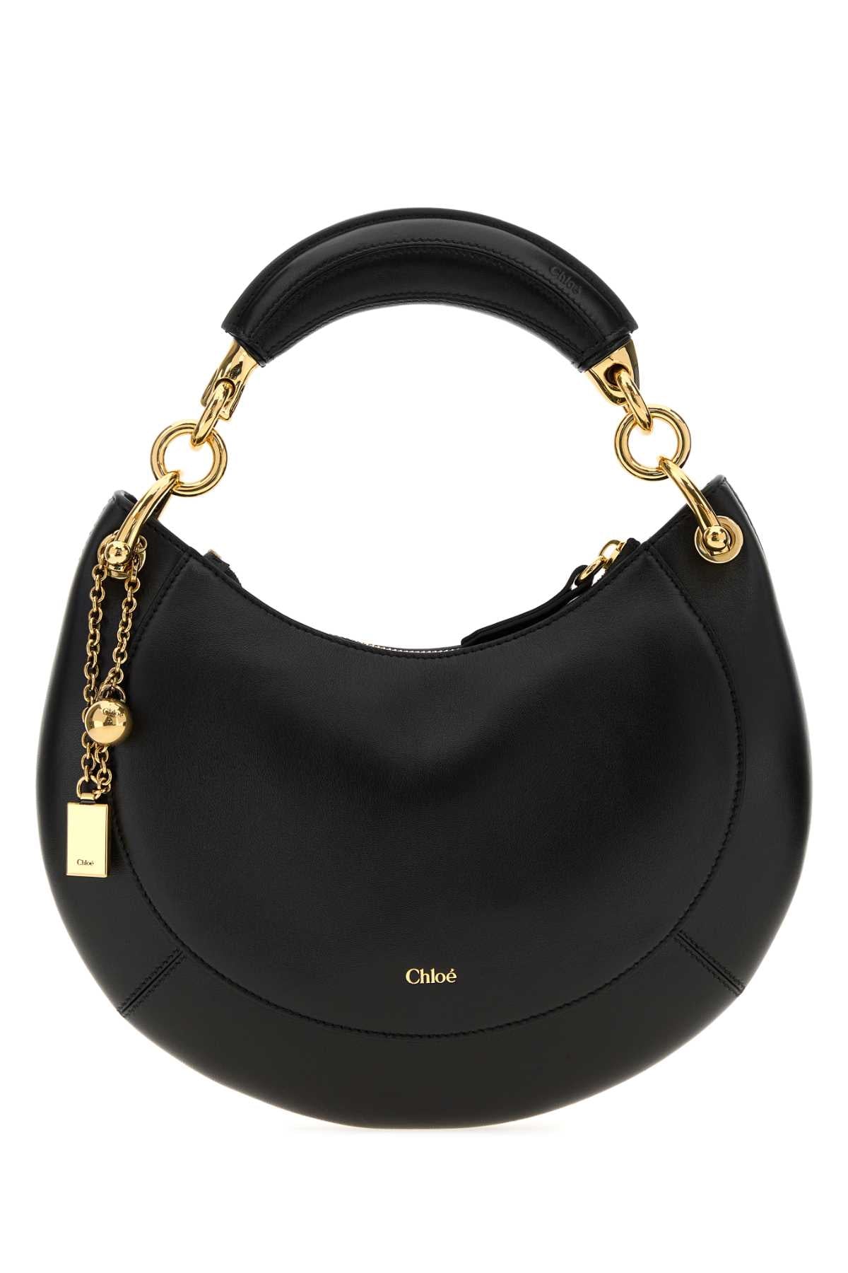 CHLOE Chloe Women Black Leather Chloe Banana Handbag