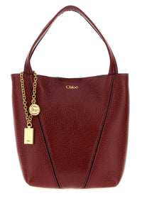 Chloe Women Tiziano Red Leather Small Spin Shopping Bag