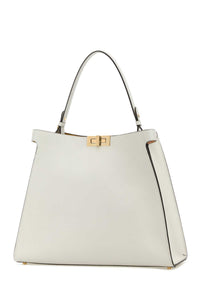 Fendi Women Ivory Leather Large Fendi Way Shopping Bag