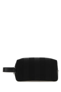 Fendi Men Black Canvas Beauty Case