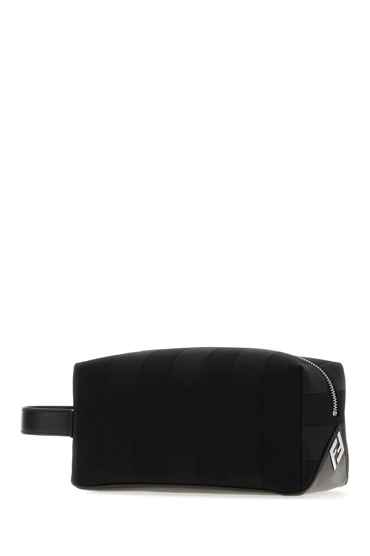 Fendi Men Black Canvas Beauty Case