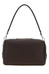 Fendi Men Dark Brown Leather Lui Medium Shoulder Bag