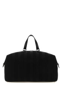Fendi Men Black Canvas Fendi Lui 48 Travel Bag