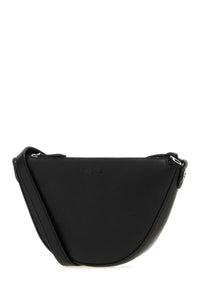 Fendi Men Black Leather Mini Fendi Melon Crossbody Bag