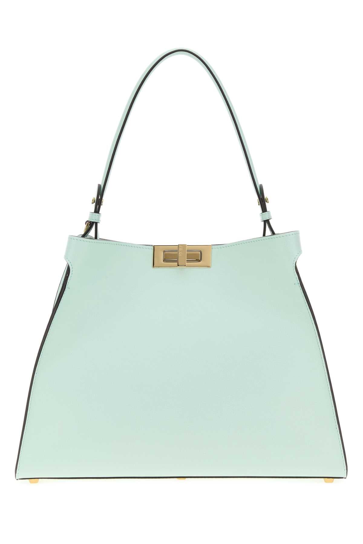 Fendi Women Mint Green Leather Medium Fendi Way Handbag