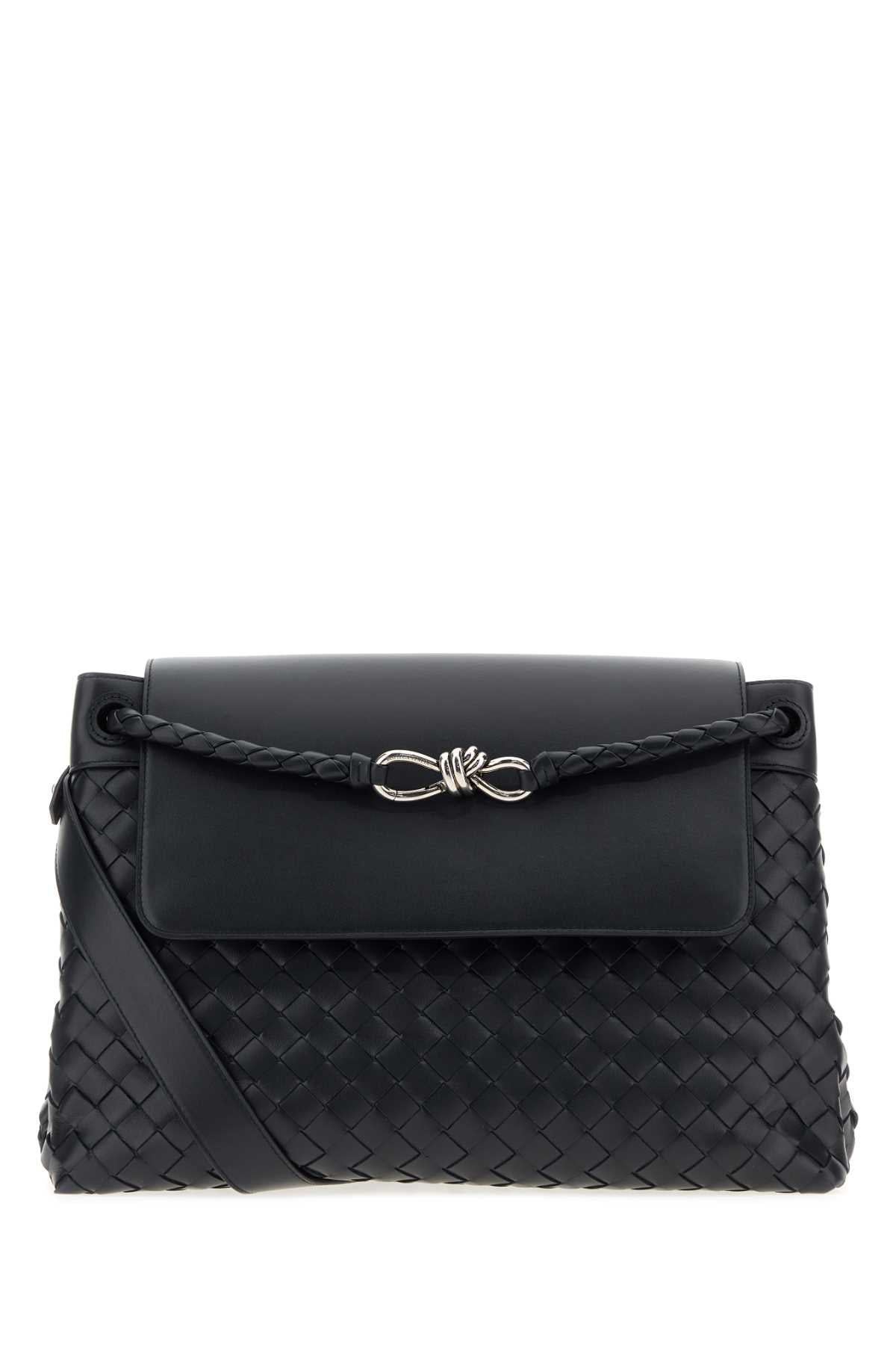Bottega Veneta Men Midnight Blue Leather Medium Andiamo Crossbody Bag