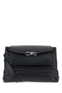 Bottega Veneta Men Midnight Blue Leather Medium Andiamo Crossbody Bag