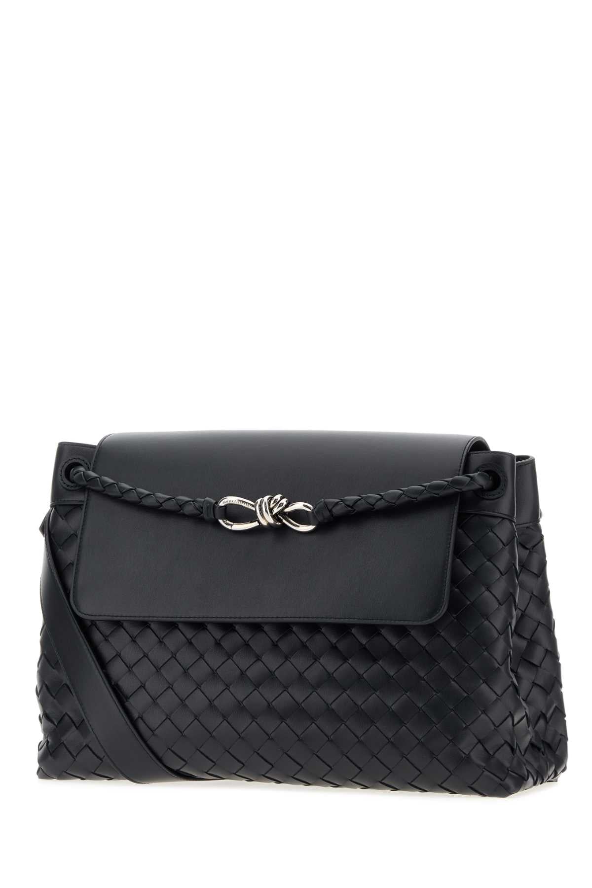 Bottega Veneta Men Midnight Blue Leather Medium Andiamo Crossbody Bag