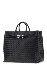 Bottega Veneta Men Midnight Blue Leather Andiamo Travel Bag