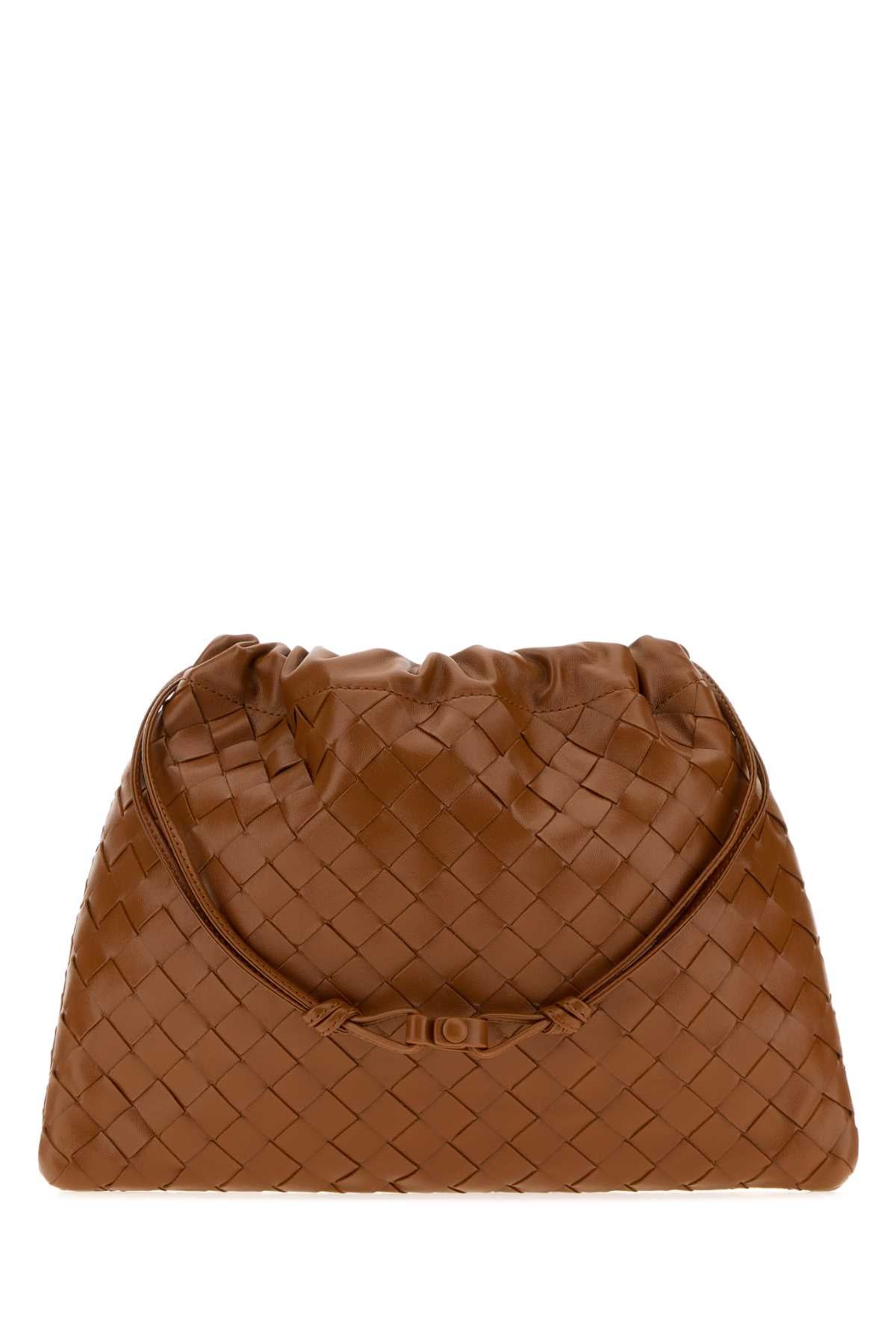 BOTTEGA VENETA Bottega Veneta Women Camel Leather Medium Clutch