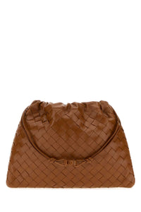 BOTTEGA VENETA Bottega Veneta Women Camel Leather Medium Clutch