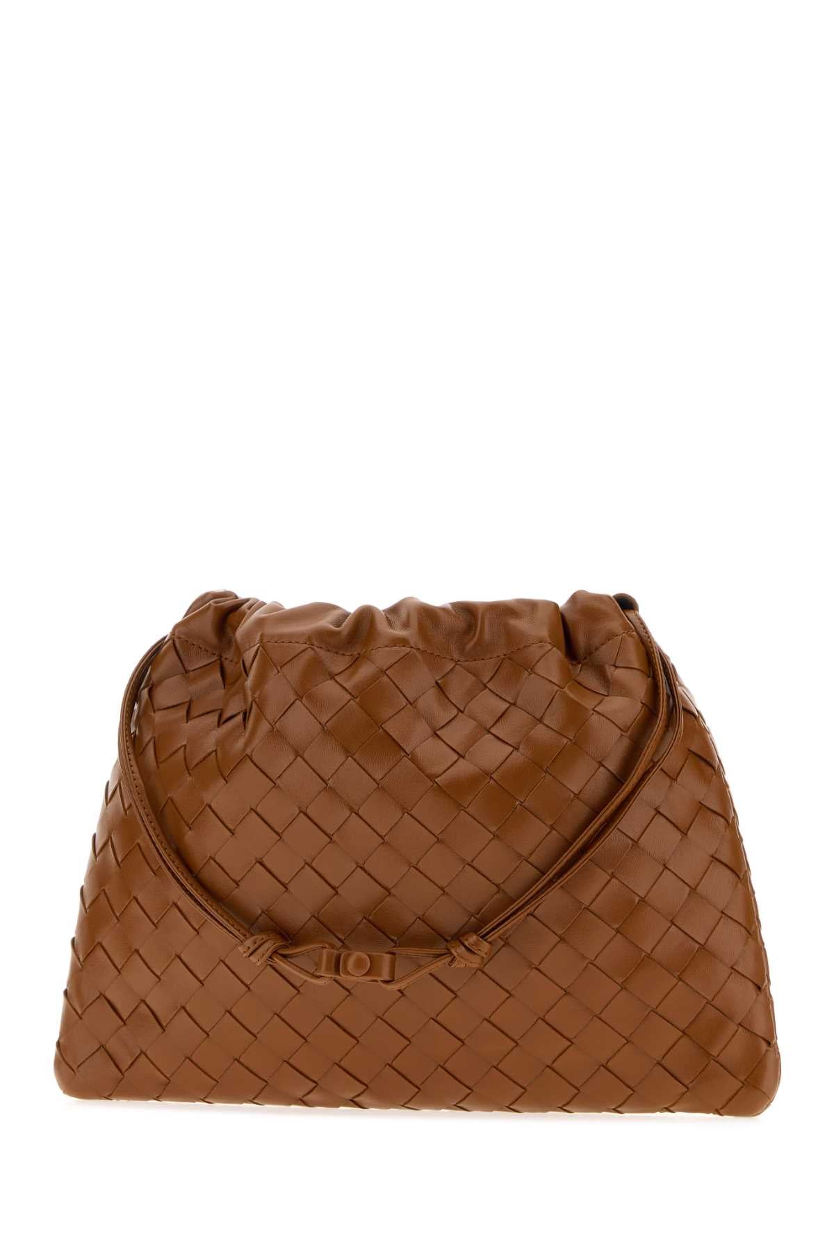 BOTTEGA VENETA Bottega Veneta Women Camel Leather Medium Clutch