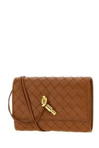 BOTTEGA VENETA Bottega Veneta Women Camel Nappa Leather Andiamo Crossbody Bag