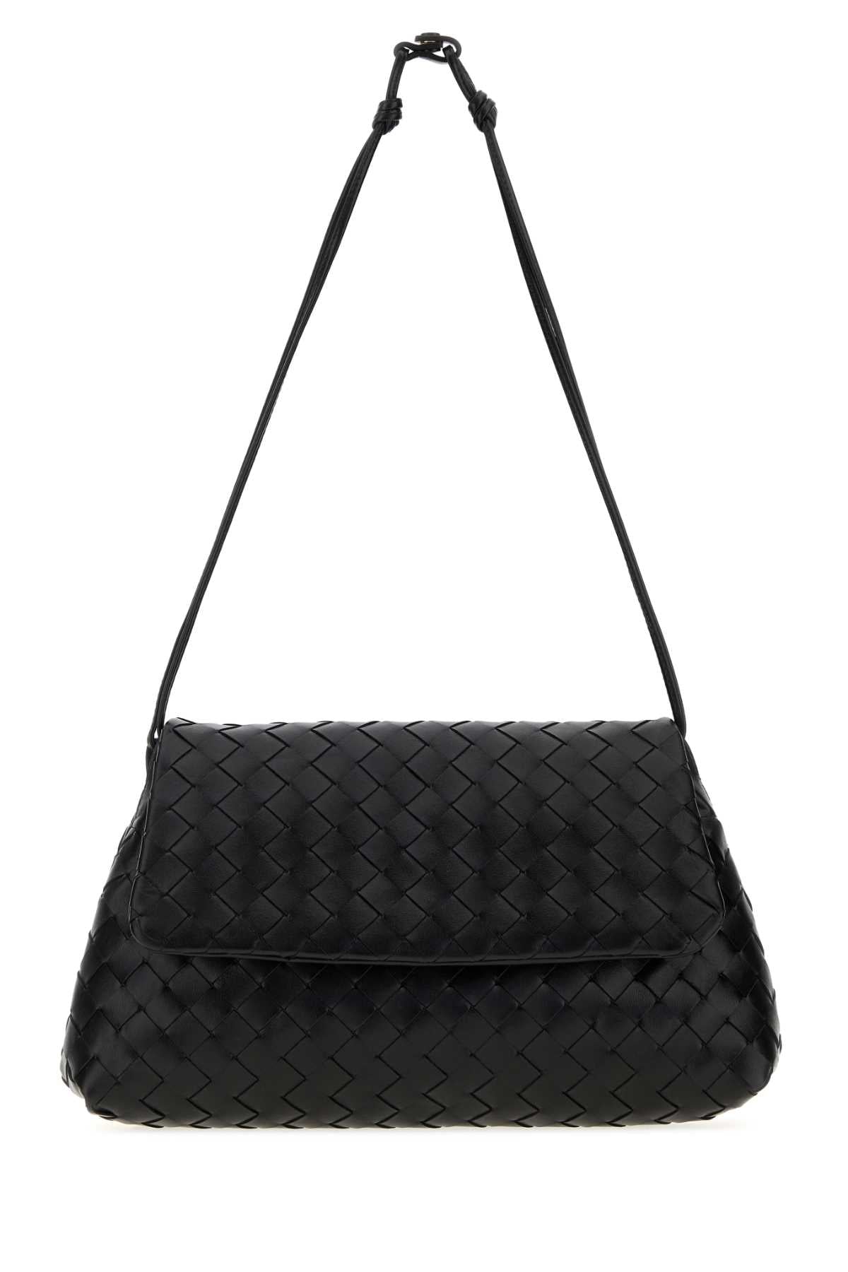 Bottega Veneta Women Black Leather Clutch