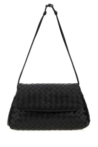 Bottega Veneta Women Black Leather Clutch