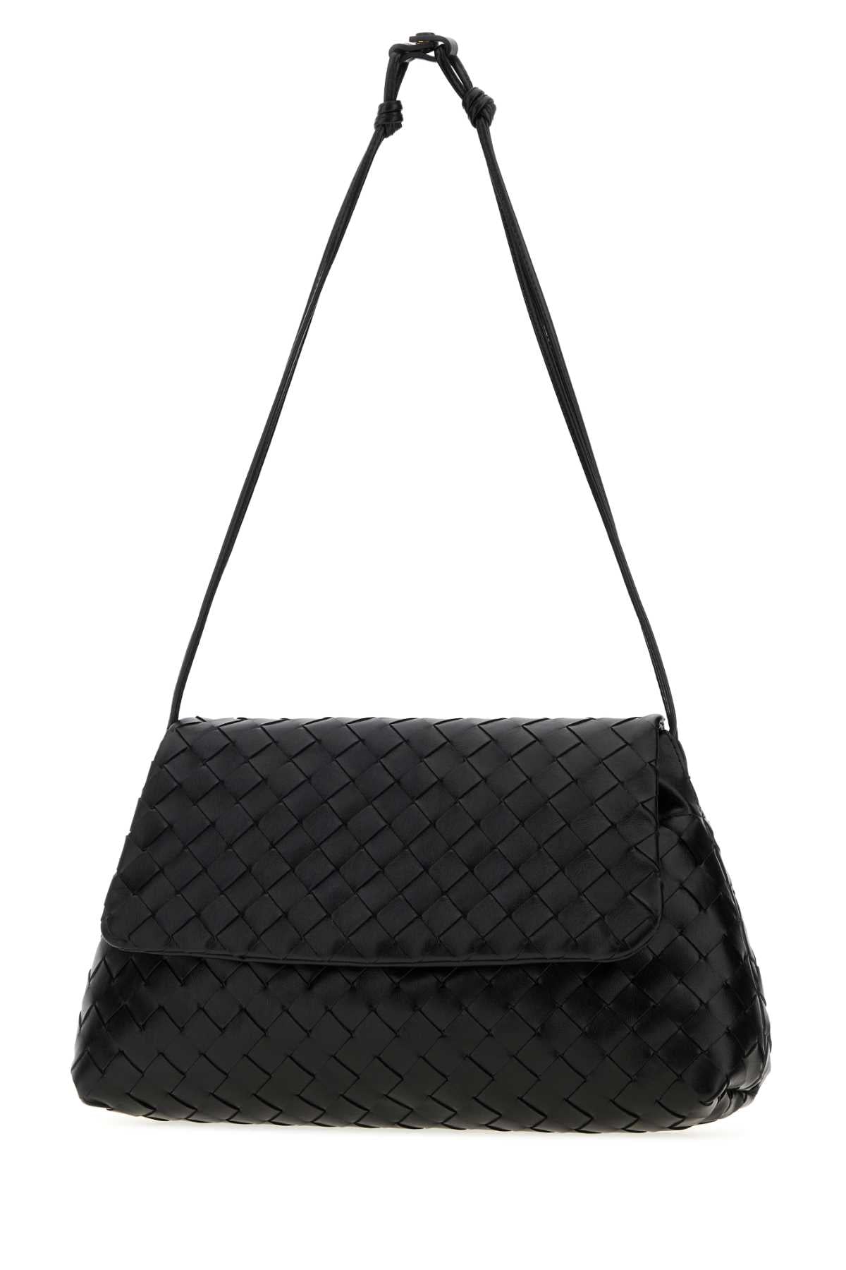 Bottega Veneta Women Black Leather Clutch