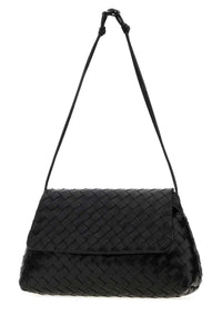Bottega Veneta Women Black Leather Clutch
