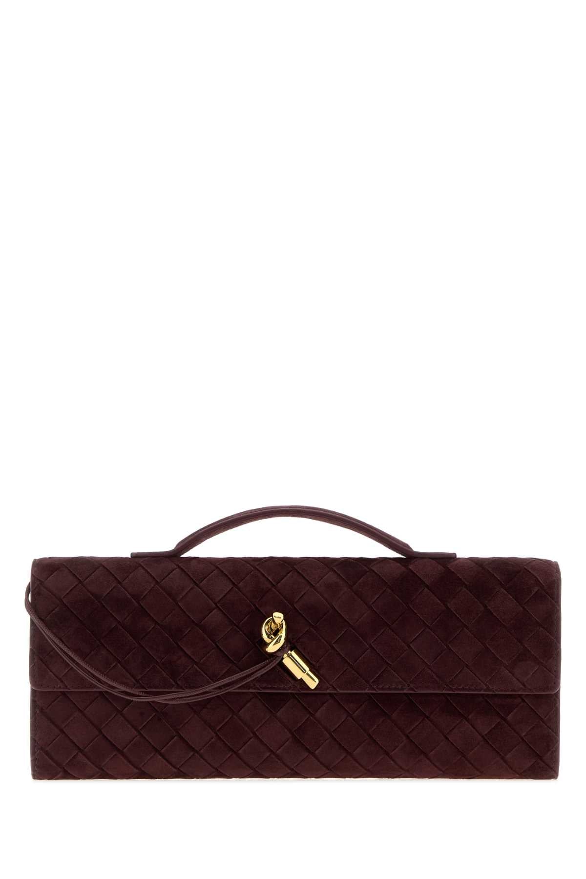 BOTTEGA VENETA Bottega Veneta Women Burgundy Suede Andiamo Handbag