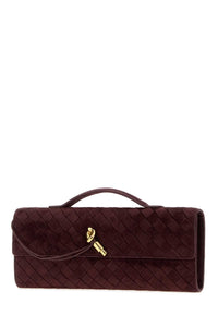BOTTEGA VENETA Bottega Veneta Women Burgundy Suede Andiamo Handbag