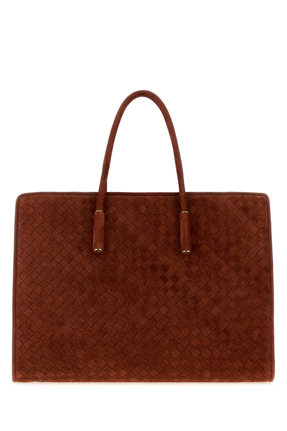 BOTTEGA VENETA Bottega Veneta Women Brown Suede Barbara Shopping Bag