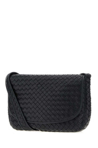 Bottega Veneta Men Midnight Blue Leather Crossbody Bag