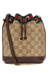 Gucci Women Gg Fabric Mini Bucket Bag