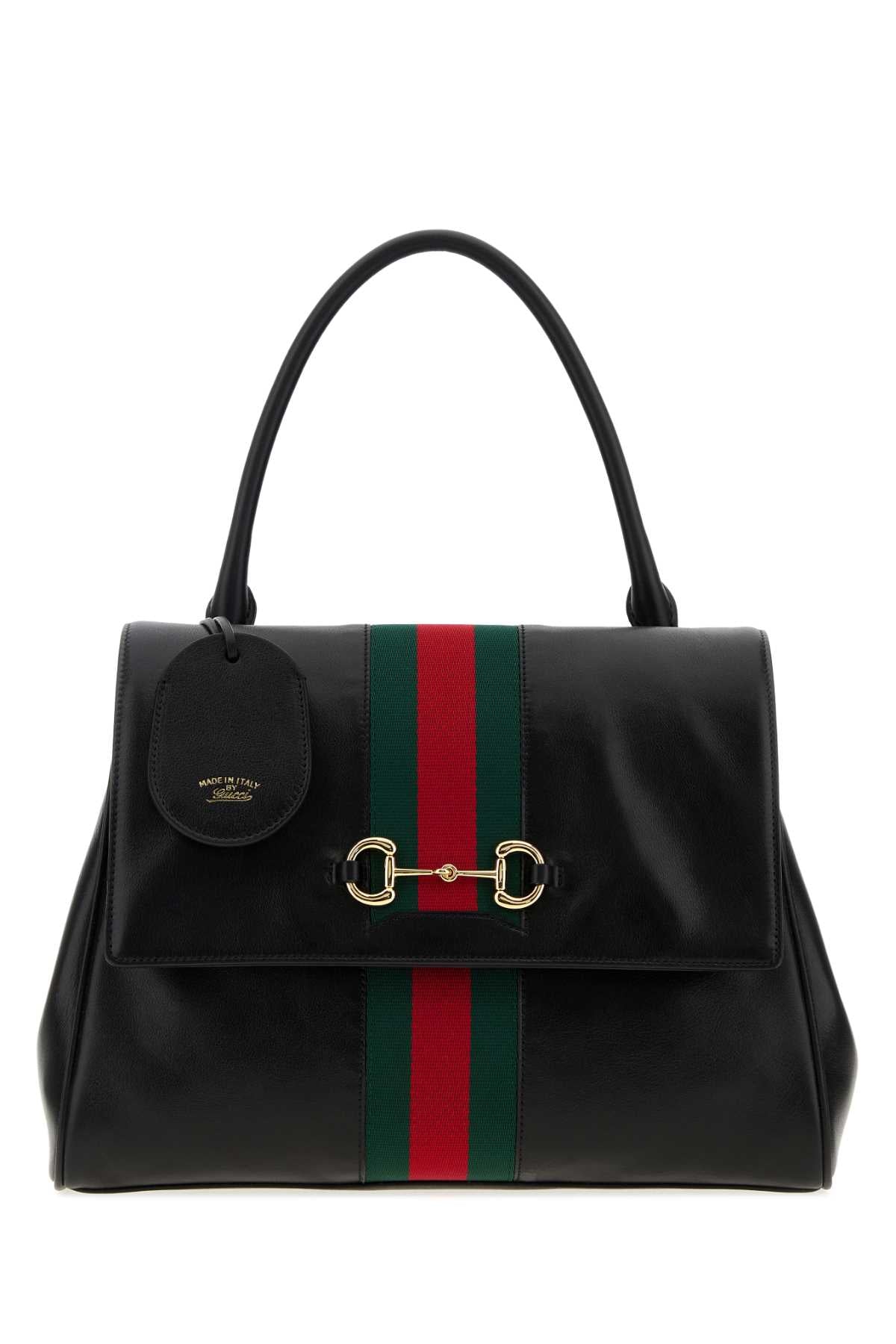 GUCCI Gucci Women Black Leather Medium Paparazzo Handbag