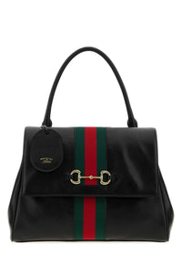 GUCCI Gucci Women Black Leather Medium Paparazzo Handbag