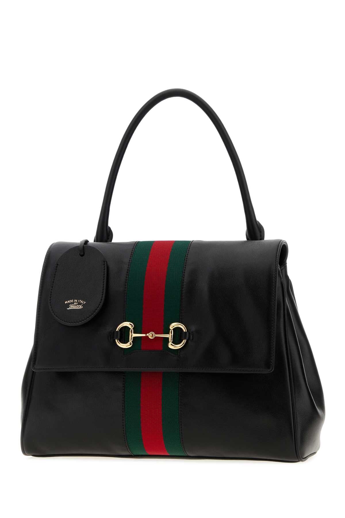 GUCCI Gucci Women Black Leather Medium Paparazzo Handbag