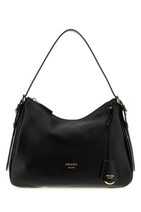 Prada Women Black Leather Shoulder Bag