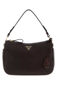 PRADA Prada Women Dark Brown Leather Medium Shoulder Bag