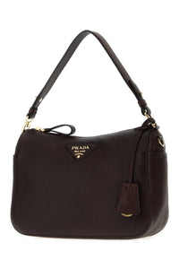 PRADA Prada Women Dark Brown Leather Medium Shoulder Bag