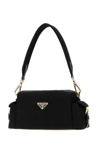 Prada Women Black Canvas Shoulder Bag