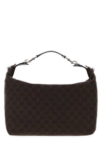 Gucci Men Chocolate Gg Fabric Medium Brera Handbag