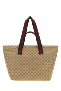 Gucci Men Gg Fabric Medium Shopping Bag