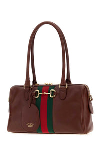Gucci Women Chocolate Leather Medium Borsetto Handbag
