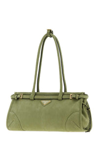 Prada Women Green Nabuk Prada Bonnie Shoulder Bag