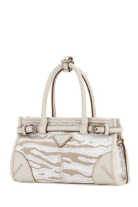 Prada Women Printed Canvas Small Prada Bonnie Handbag