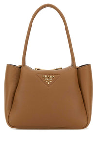 Prada Women Camel Leather Small Handbag