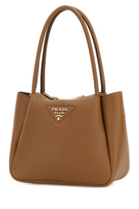 Prada Women Camel Leather Small Handbag