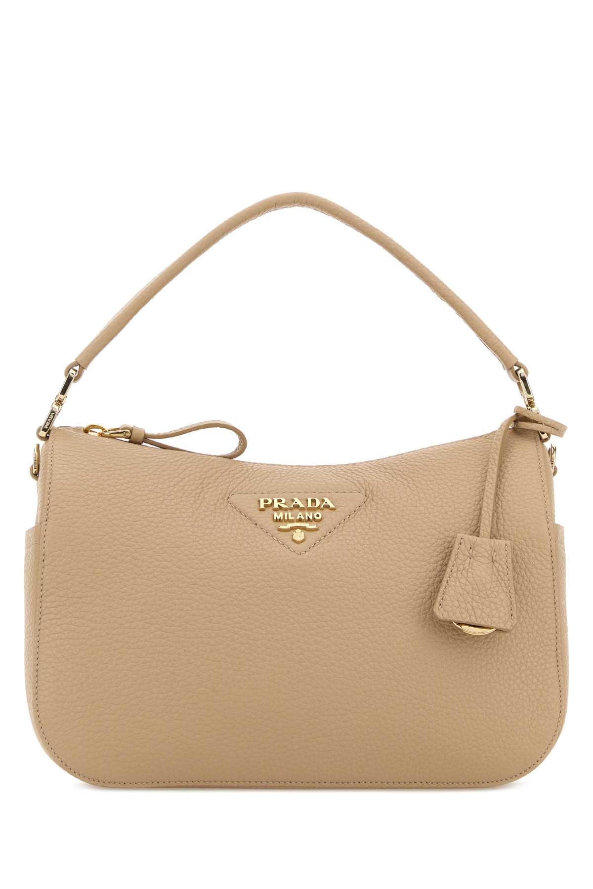 Prada Women Beige Leather Small Handbag