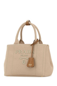 Prada Women Beige Canvas Small Prada Jardiniã¨Re Handbag
