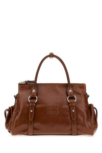 Miu Miu Women Camel Leather Handbag