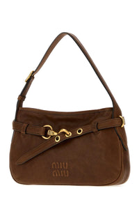 MIU MIU Miu Miu Women Brown Nappa Leather Aventure Shoulder Bag