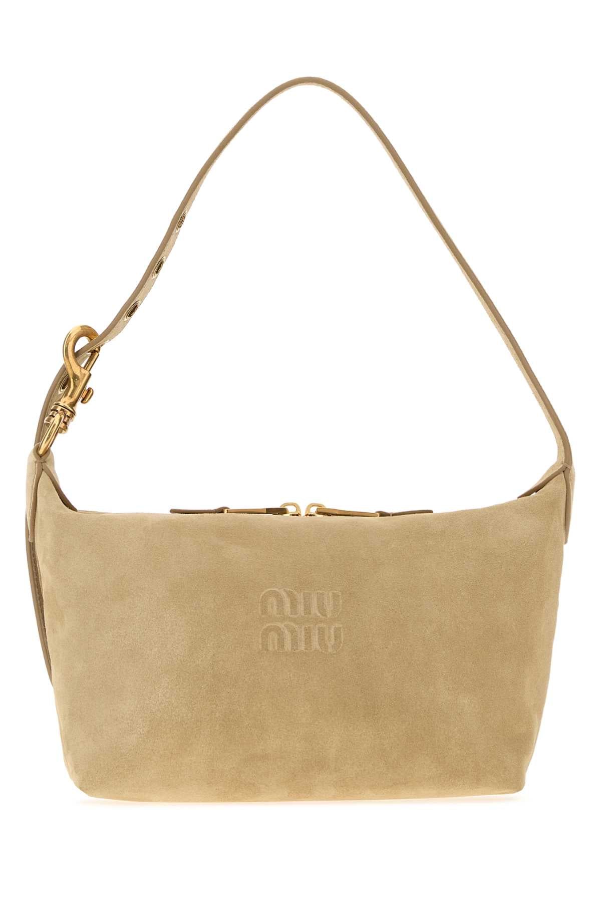 MIU MIU Miu Miu Women Beige Suede Shoulder Bag
